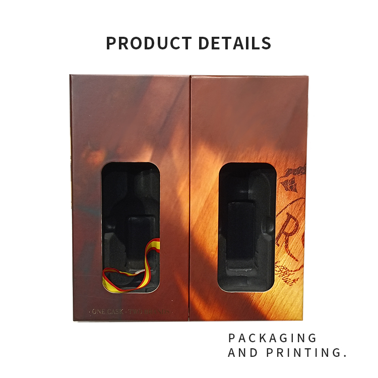 Brown wine box with window