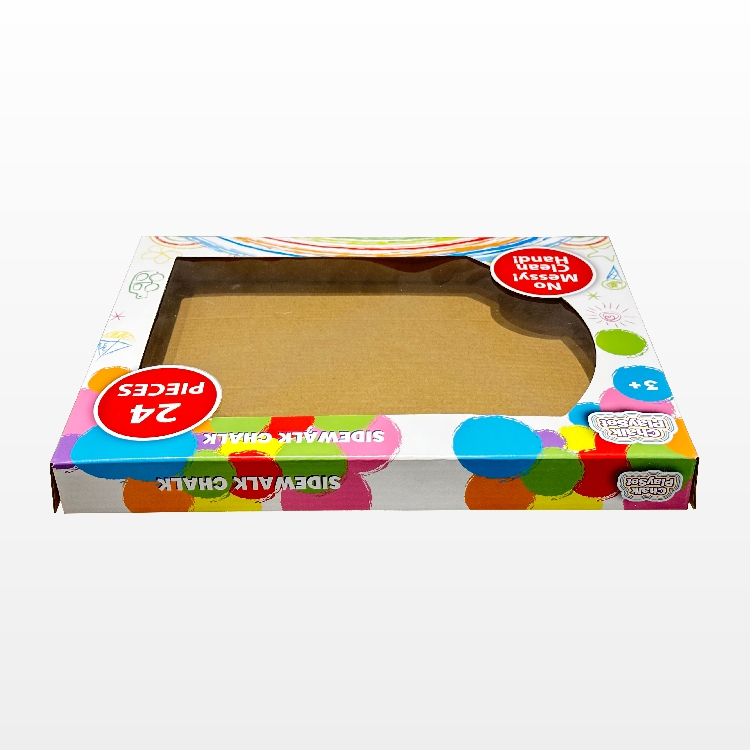 Colored chalk packaging box for windows