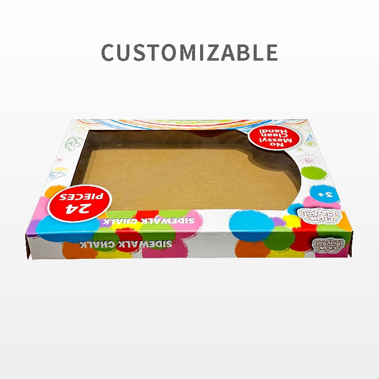 Colored chalk packaging box for windows