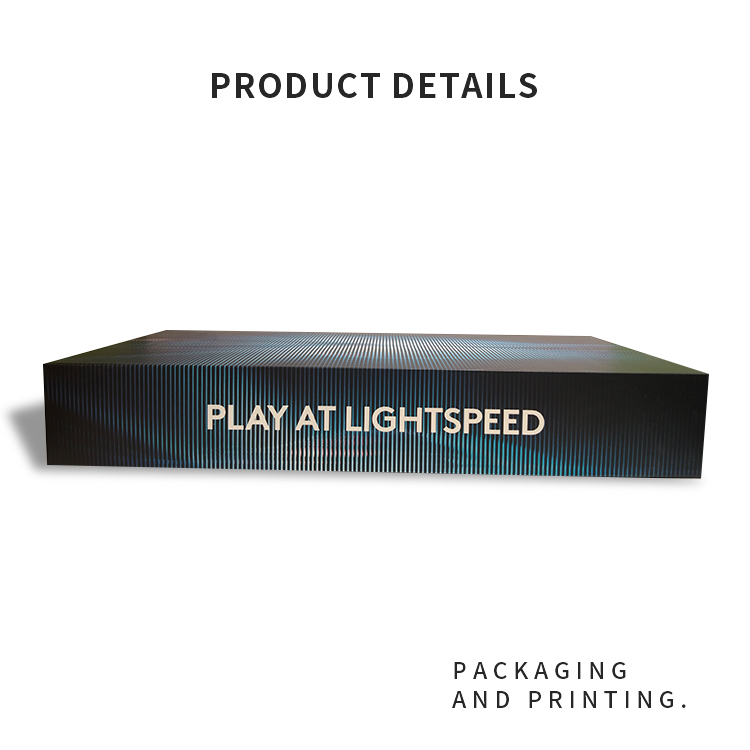 Customized black packaging box