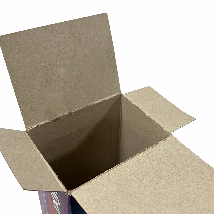 Grey cardboard packaging box