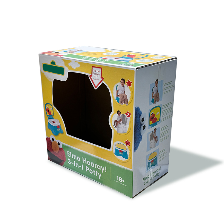 Packaging box with PVC window