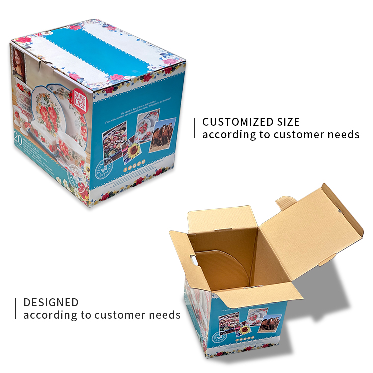Printed tableware packaging box