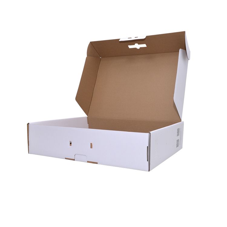 Corrugated paper box for household appliance packaging