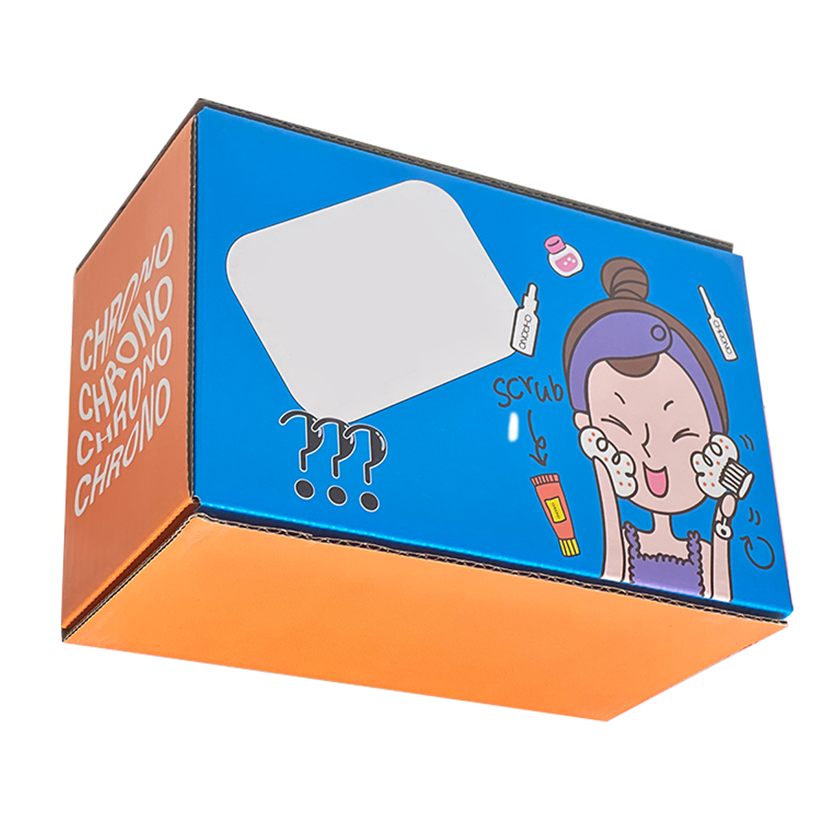 Cosmetics packaging corrugated cardboard box