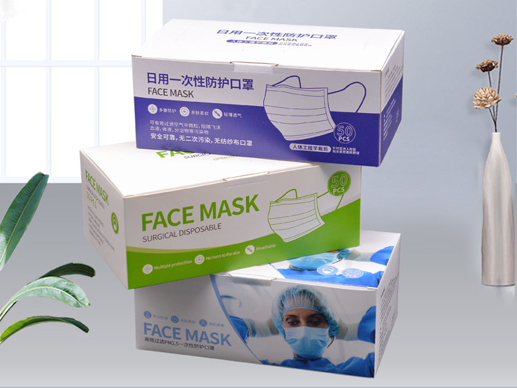 Disposable mask packaging box