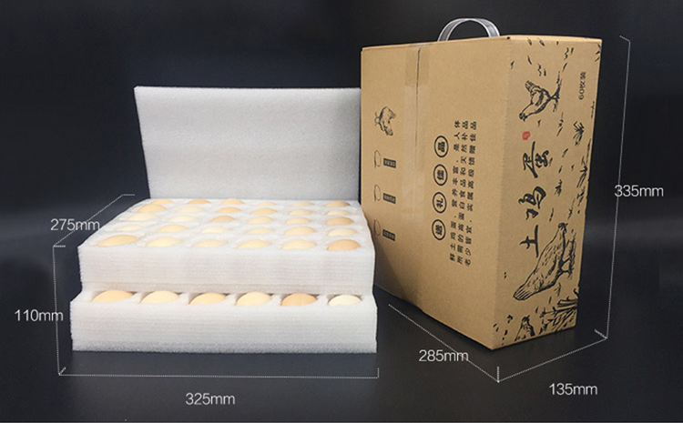 Egg packaging box handle