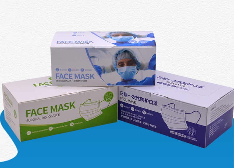 Influenza mask packaging box