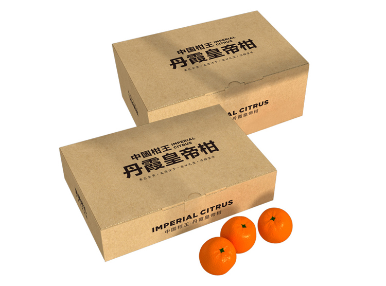 Orange packaging cardboard box