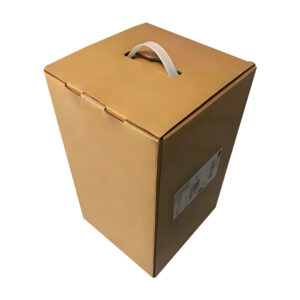Paper box with plastic handle