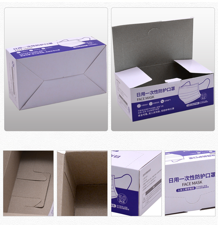 Protective mask packaging box