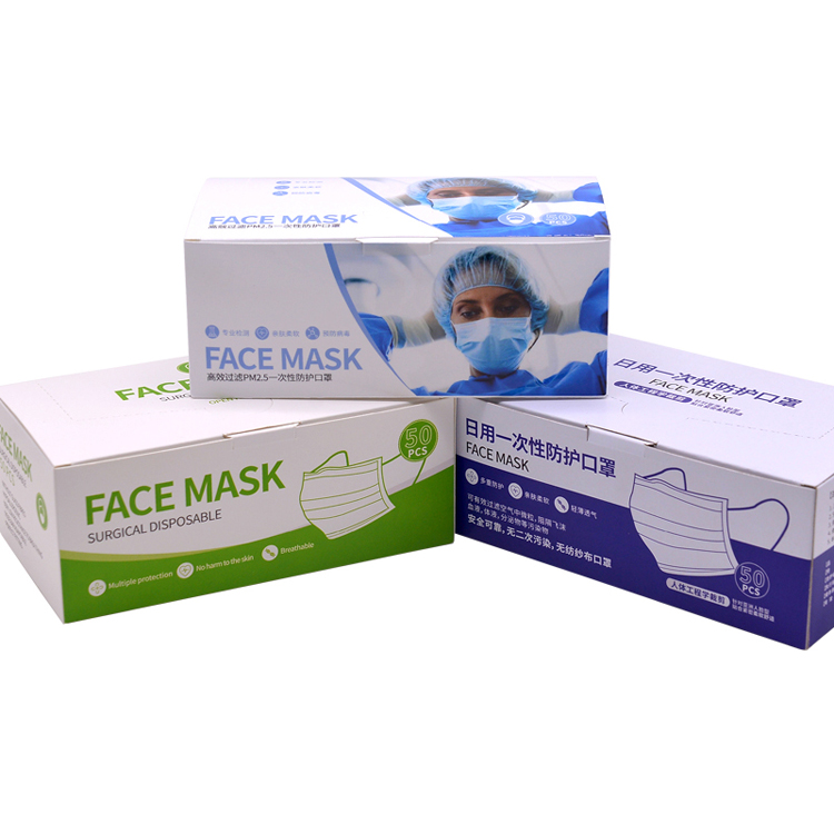 Protective mask packaging paper box