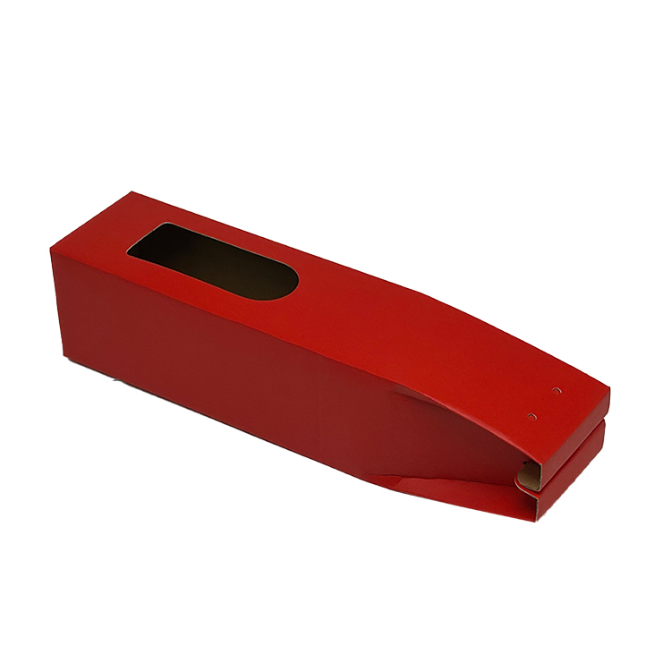 Red wine gift box with window