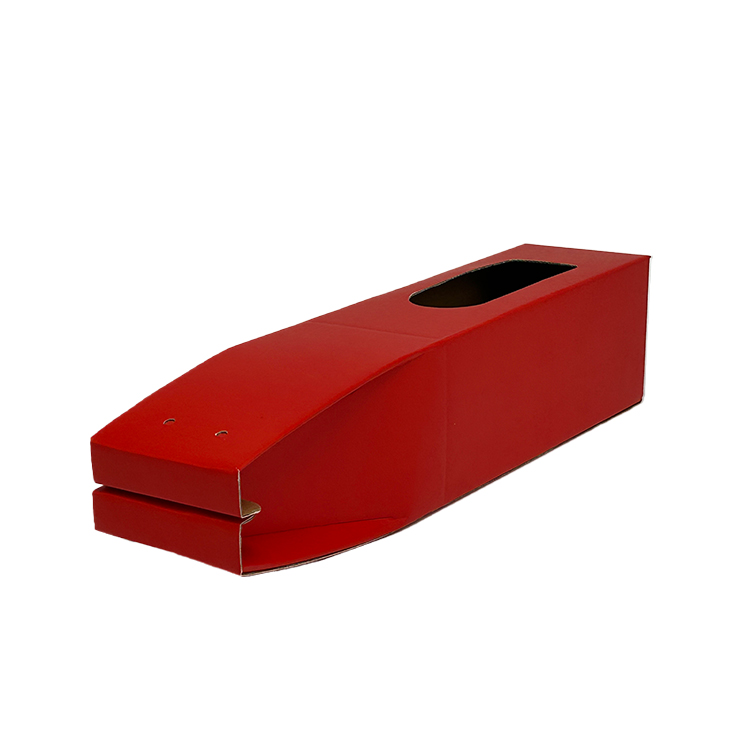 Red wine packaging box with window