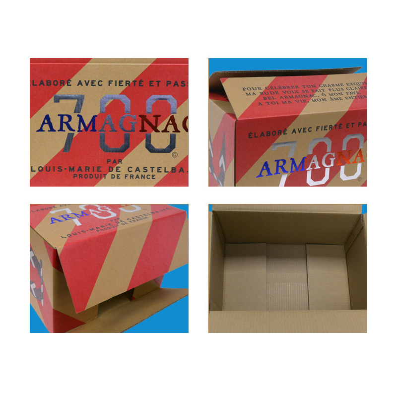 Wine packaging corrugated cardboard box