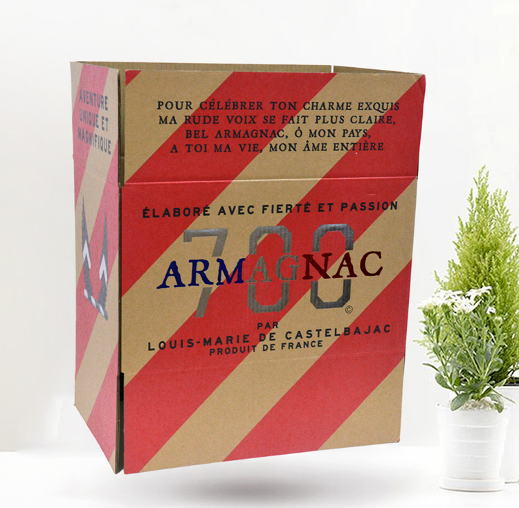 Wine packaging corrugated cardboard box
