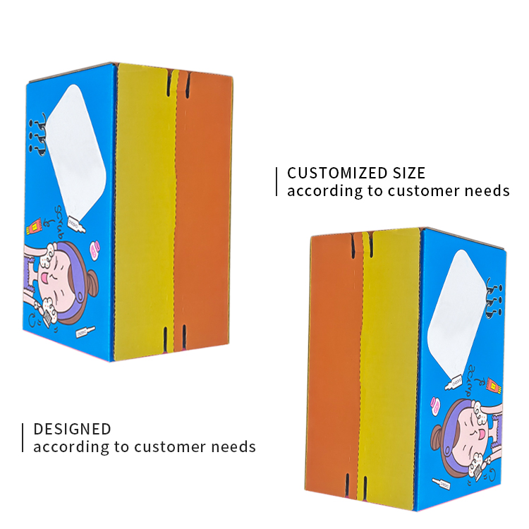 Zipper cardboard box for shipping cosmetics