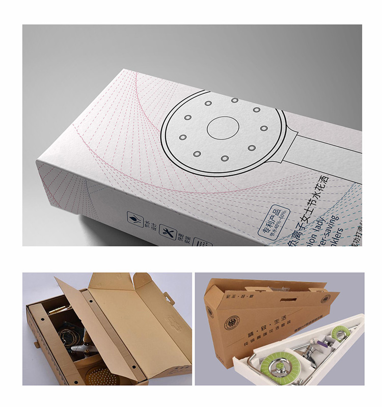 Bathroom hardware packaging box