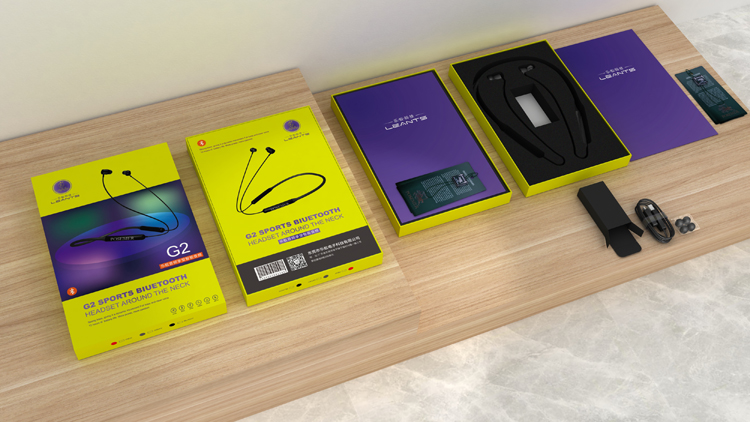 Earphone packaging with a lid box