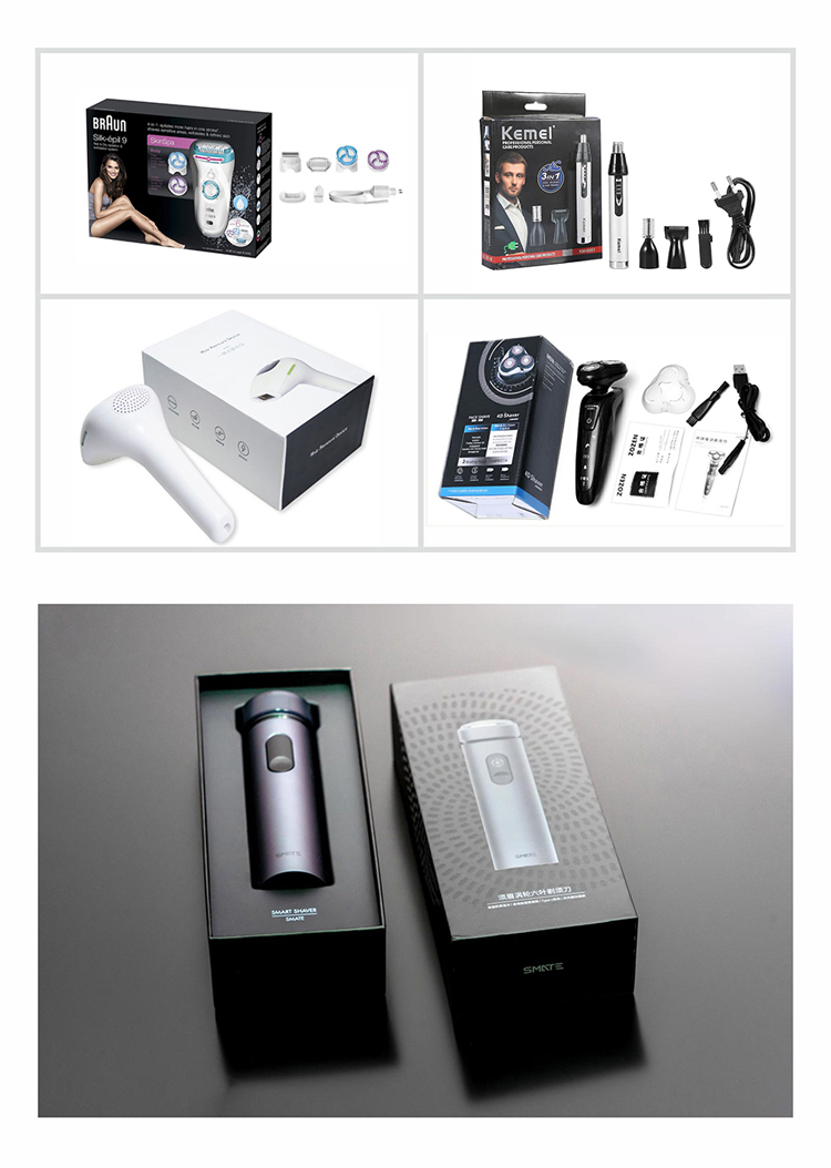 Hair removal device packaging box