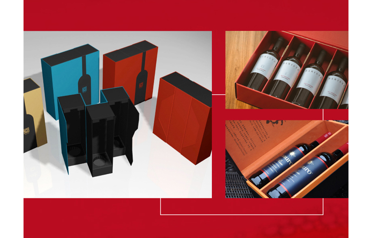 Red wine packaging gift box