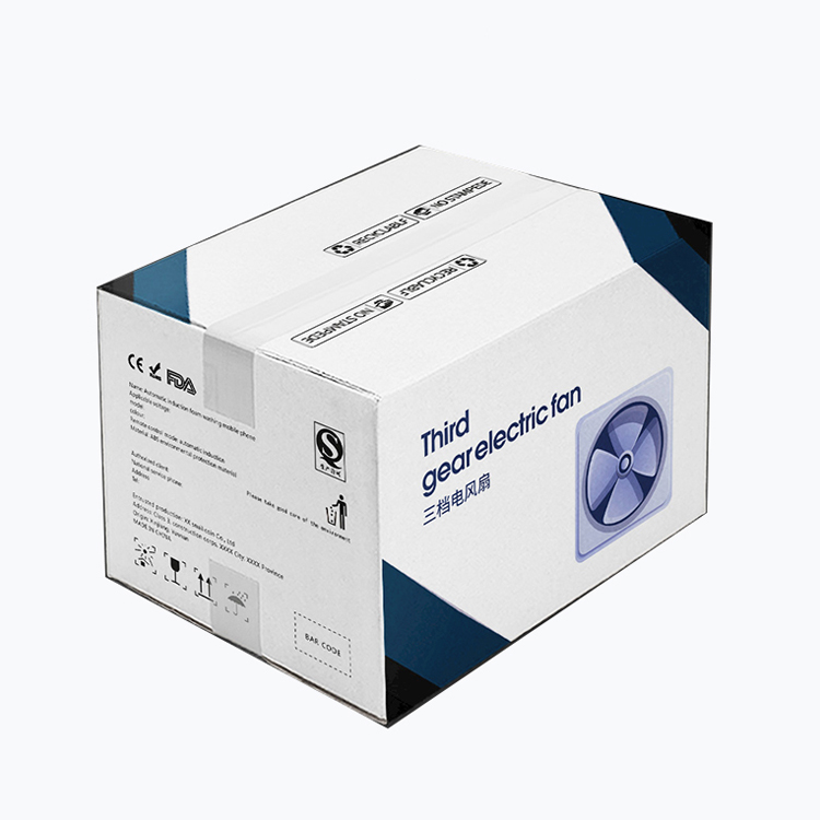 Wall mounted fan packaging box