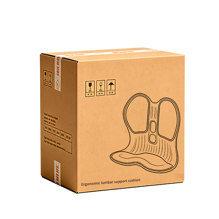 Packaging carton for lumbar support cushion