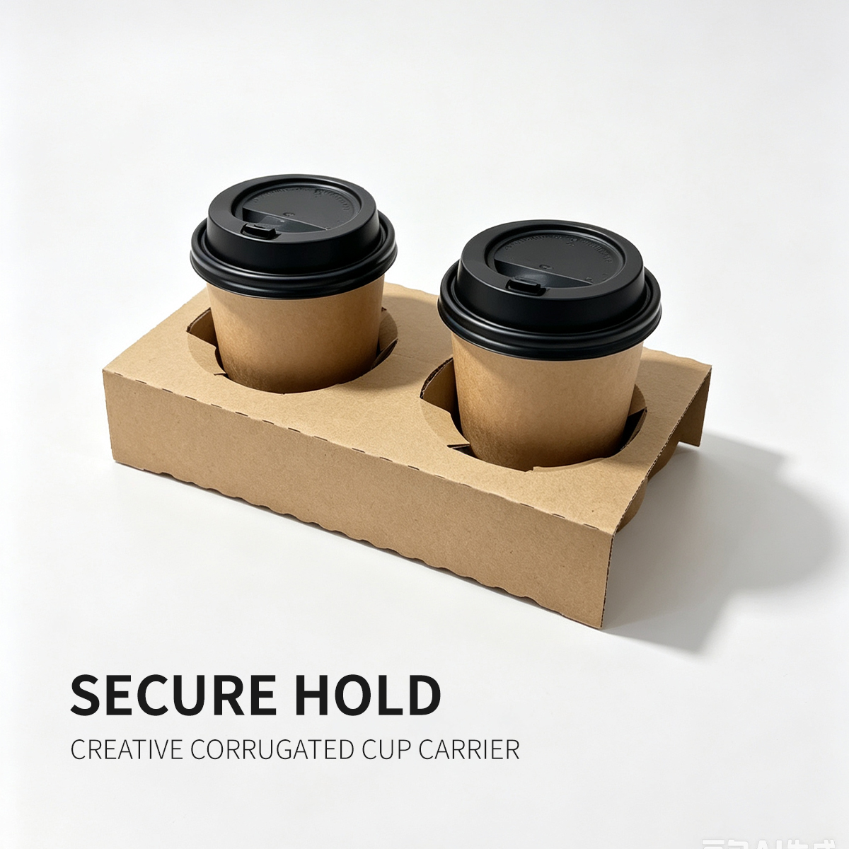 Corrugated paper cup carrier