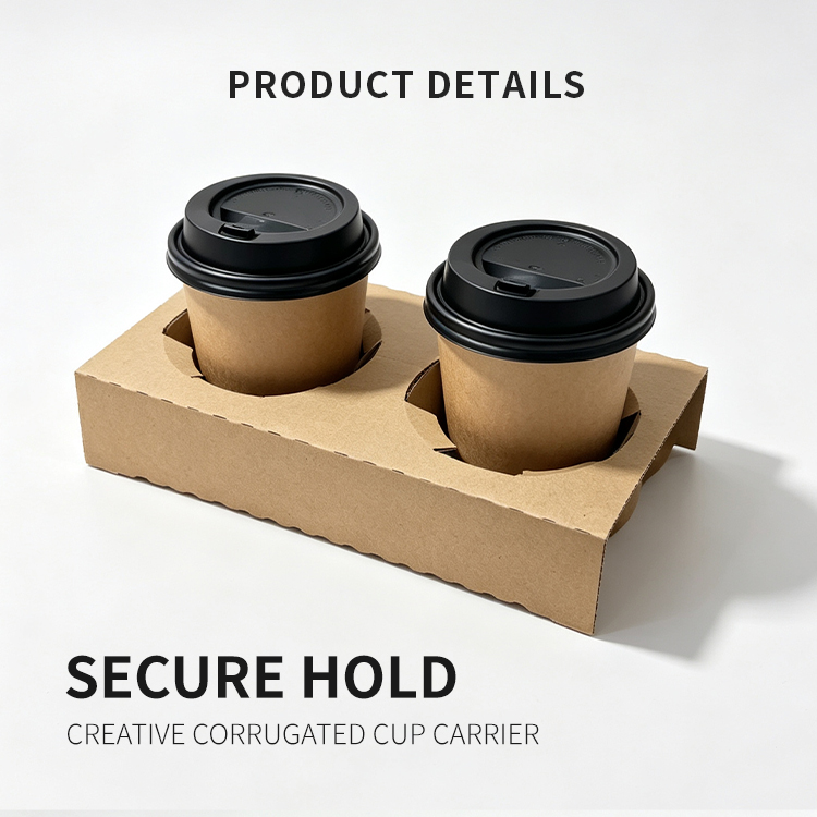 Corrugated paper cup carrier